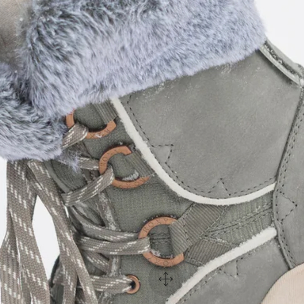 NWT Roxy Yuma Alpine Faux Fur Leather Womens Winter Ankle Boots Size 8.5 NEW